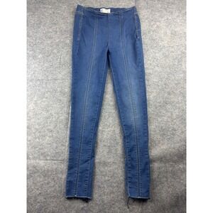 Free People Jeans 26 Elastic Waist Pull On Skinny High Waisted Denim Stretch